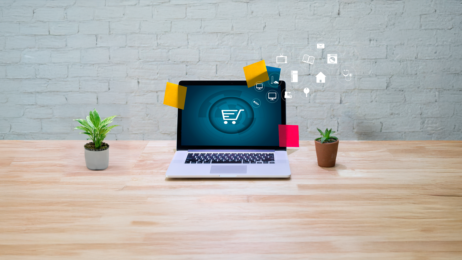 Imagen ilustrativa. Computadora portátil con aplicación de compras en línea en pantalla. IPC. JUL 2025.
