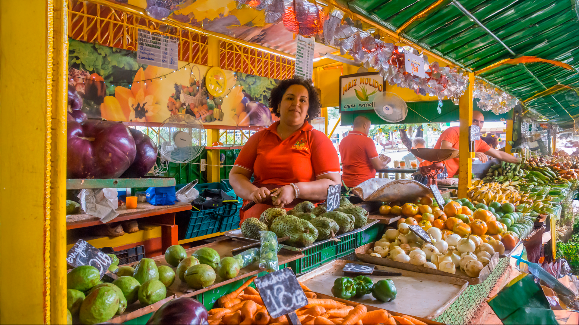 Imagen ilustrativa. Mujer trabajadora en puesto de ventas de verduras y hortalizas. IPC. Agosto 2025.