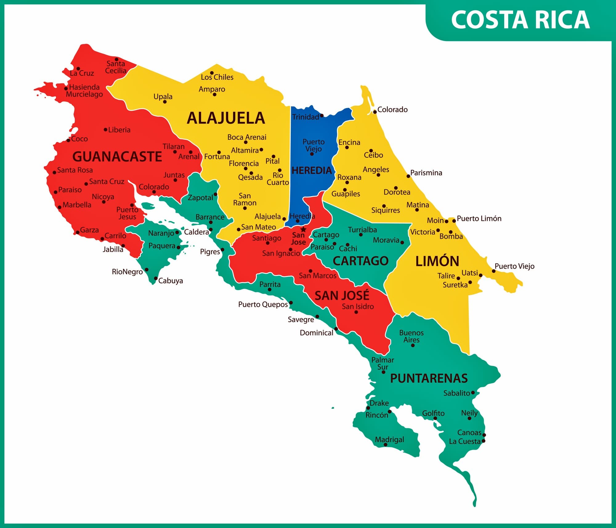 Mapa de Costa Rica